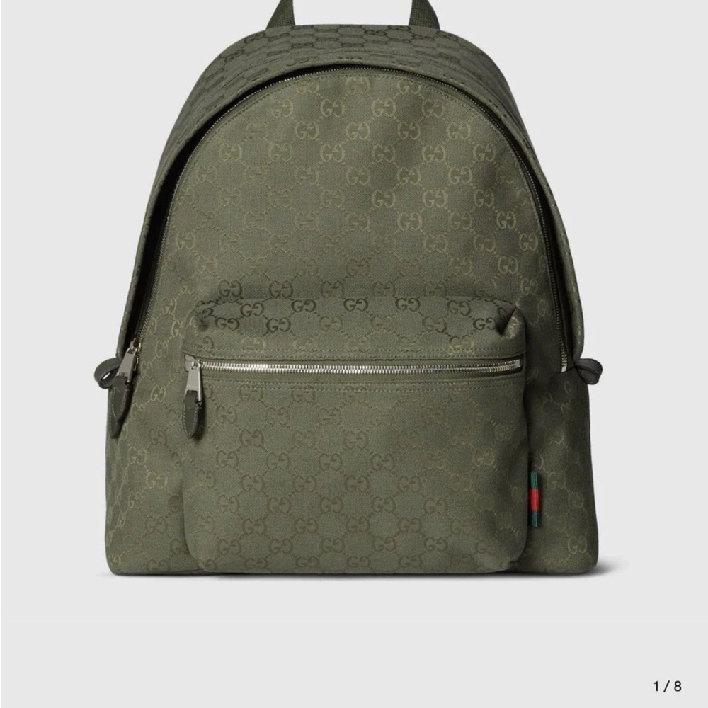 Gucci Green Monogram Men's Backpack